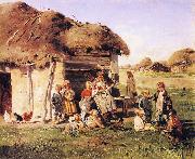 Vladimir Makovsky The Village Children Germany oil painting artist
